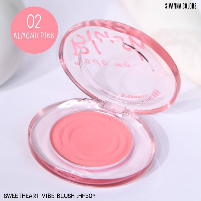 Sivanna colors sweetheart vibe blush ซีเวนน่า คัลเลอร์ส สวีทฮาร์ท ไวท์ บลัช - NO.2Almond Pink