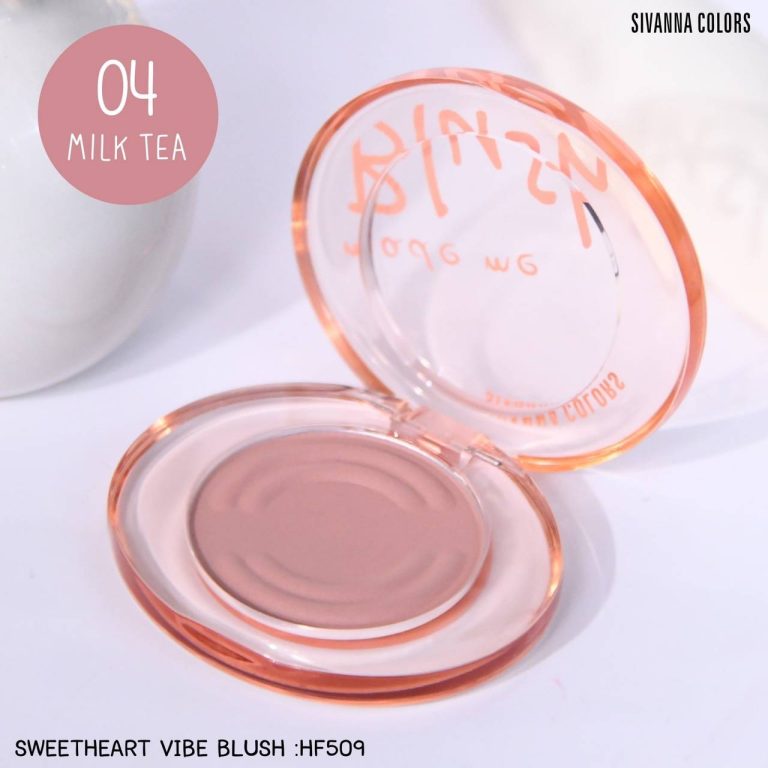 Sivanna colors sweetheart vibe blush ซีเวนน่า คัลเลอร์ส สวีทฮาร์ท ไวท์ บลัช - NO.4Milk Tea