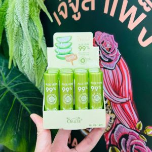 Obuse Aloe Vera 99% moisture lip balm โอบิวซ์ มอยส์เจอร์ ลิป บาล์ม