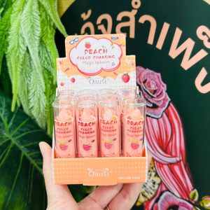 Obuse peach color changing magic lipbalm