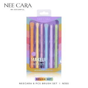 Nee cara 6pcs makeup brush set นีคาร่า บีคัลเลอร์ฟูล ผลิตภัณฑ์แปรงแต่งหน้า