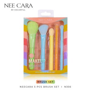 Nee cara 5pcs makeup brush set นีคาร่า บีคัลเลอร์ฟูล ผลิตภัณฑ์แปรงแต่งหน้า