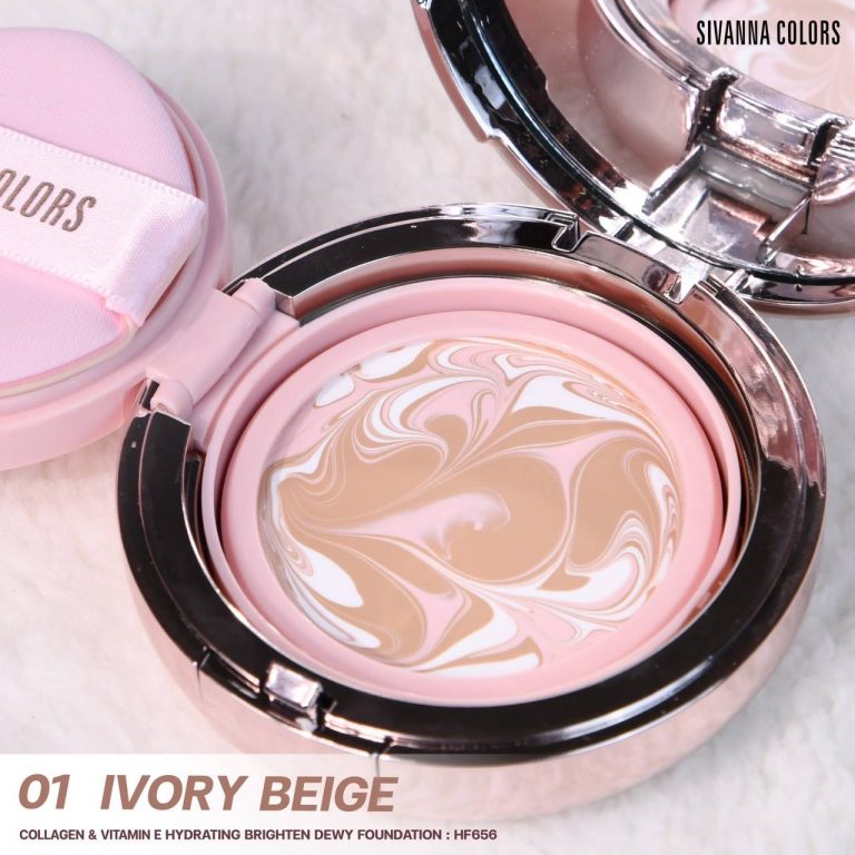 Sivanna colors collagen&vitamin e hydrating brighten dewy foundation ซีเวนน่า คัลเลอร์ส คออลาเจน&วิตามินอี ไฮเดรติ้ง ไบร์ทเทน ดิวอี้ ฟาวเดชั่น - NO.1Ivory Beige
