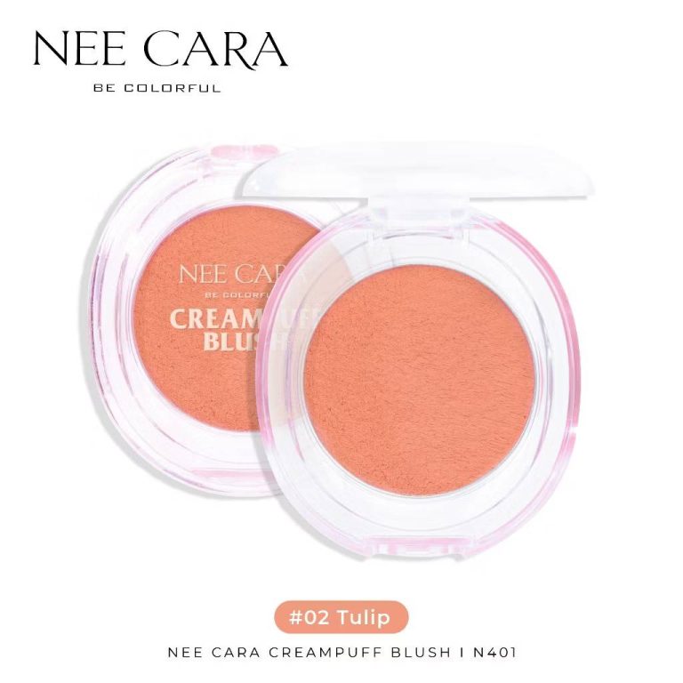 NO.N401 Nee cara creampuff blush นี คารา บี คัลเลอร์ฟูล ครีมพัฟ บลัช 4.5g - 02.Tulip