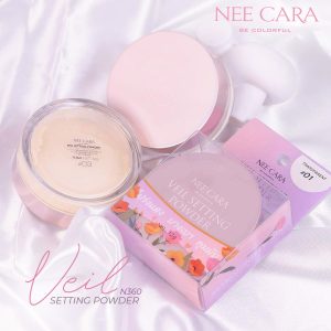 Nee cara veil setting powder นีคาร่า บีคัลเลอร์ฟูล เวล เซ็ตติ้ง พาวเดอร์ แป้งฝุ่นโปร่งแสง