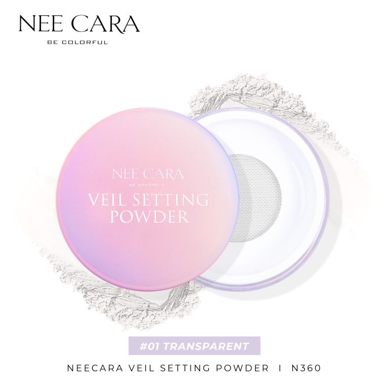 Nee cara veil setting powder นีคาร่า บีคัลเลอร์ฟูล เวล เซ็ตติ้ง พาวเดอร์ แป้งฝุ่นโปร่งแสง - NO.1ทรานส์พาเรนท์