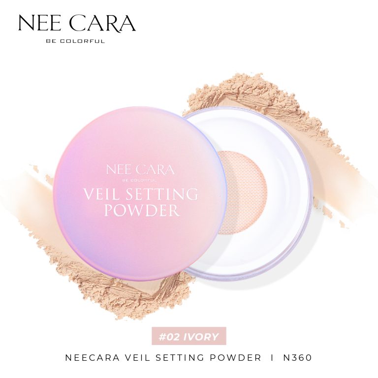 Nee cara veil setting powder นีคาร่า บีคัลเลอร์ฟูล เวล เซ็ตติ้ง พาวเดอร์ แป้งฝุ่นโปร่งแสง - NO.2ไอโวรี่