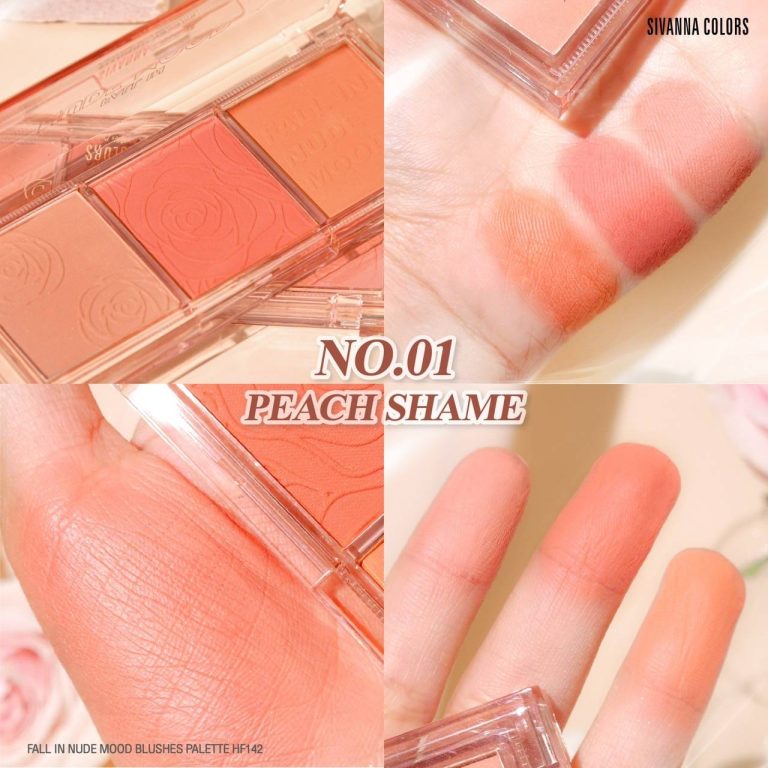 SIVANNA COLORS FALL IN NUDE MOOD BLUSHES PALETTE - PEACH SHAME
