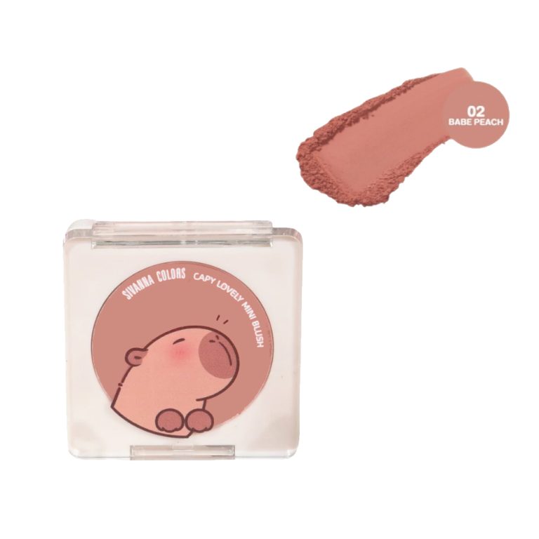 Sivanna colors capy lovely mini blush ซีเวนน่า คัลเลอร์ส คาปิ เลิฟลี่ มินิ บรัช 5g. - 02.Babe peach