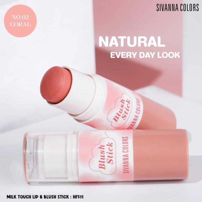 Sivanna colors milk touch lip&blush stick ซีเวนน่า คัลเลอร์ส มิลค์ ทัช ลิป แอนด์ บลัช สติ๊ก - NO.2Coral
