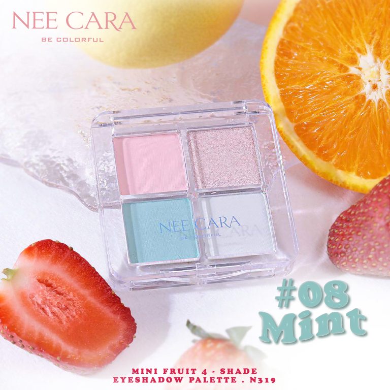 NEE CARA BE COLORFUL Four Shade eyeshadow Palete นี คารา บี คัลเลอร์ฟูล โฟว์เฉด อายแชโดว์ พาเลท - No.8Mint