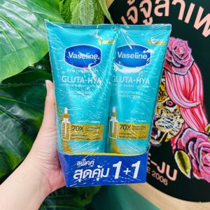 Vaseline healthy bright gluta-hya serum burst lotion smoothing perfector วาสลีน เฮลธี้ ไบร์ท กลูต้า-ไฮยา เซรั่ม เบิสท์ โลชั่น สมูทติ้ง เพอร์เฟคเตอร์ หลอดสีเขียว