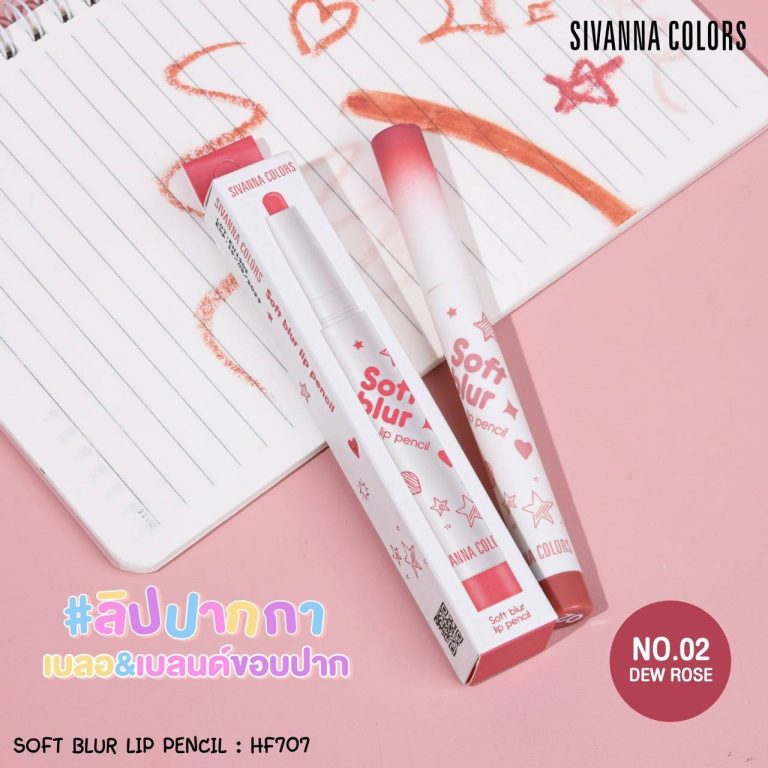 Sivanna colors soft blur lip pencil#glowing ซีเวนน่า คัลเลอร์ส ซอฟท์ เบลอ ลิป เพนซิล - NO.2Dew Rose