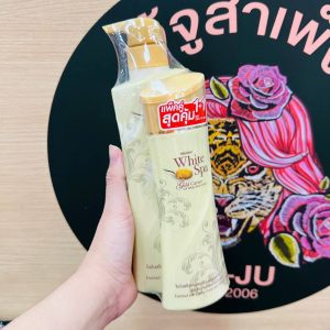White spa gold caviar uv white body lotion มิสทีน ไวท์ สปา โกลด์ คาเวียร์ ยูวี ไวท์ บอดี้ โลชั่น สีทอง