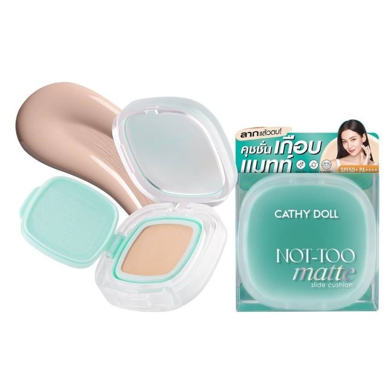 Cathy doll not-too matte slide cushionspf50+pa++++ เคที่ดอลล์ นอตทูแมทท์สไลด์คุชชั่น - NO.1Ivory