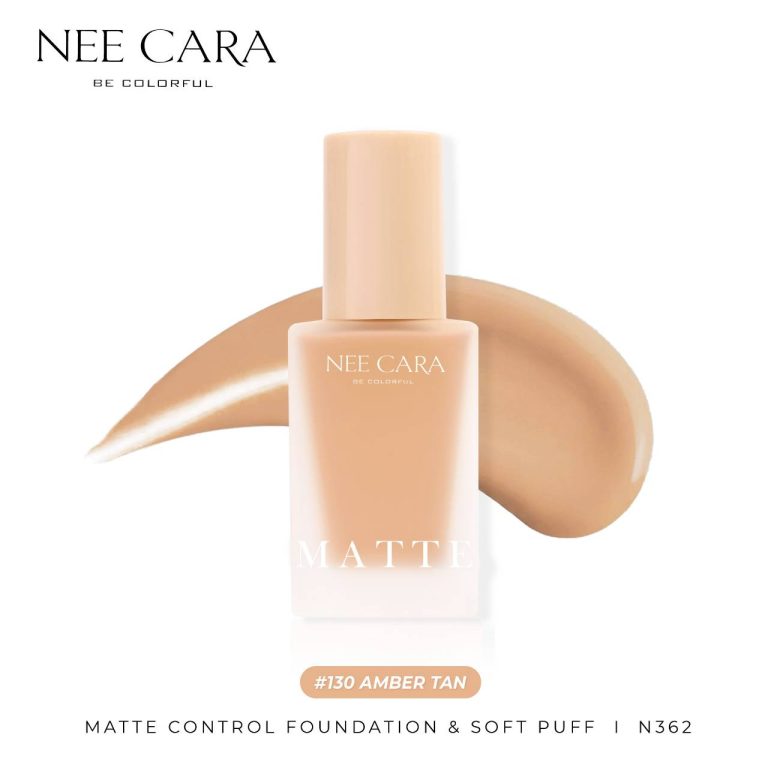 Nee cara matte control foundation&soft puff นีคาร่า แมตต์ คอนโทรล ฟาวเดชั่น แอนด์ ซอฟต์ พัฟ 30g. - 03.#130
