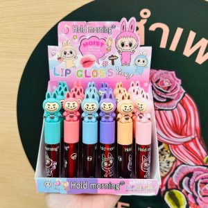 Hold morning lip gloss ลิปกลอสกล่องชมพู