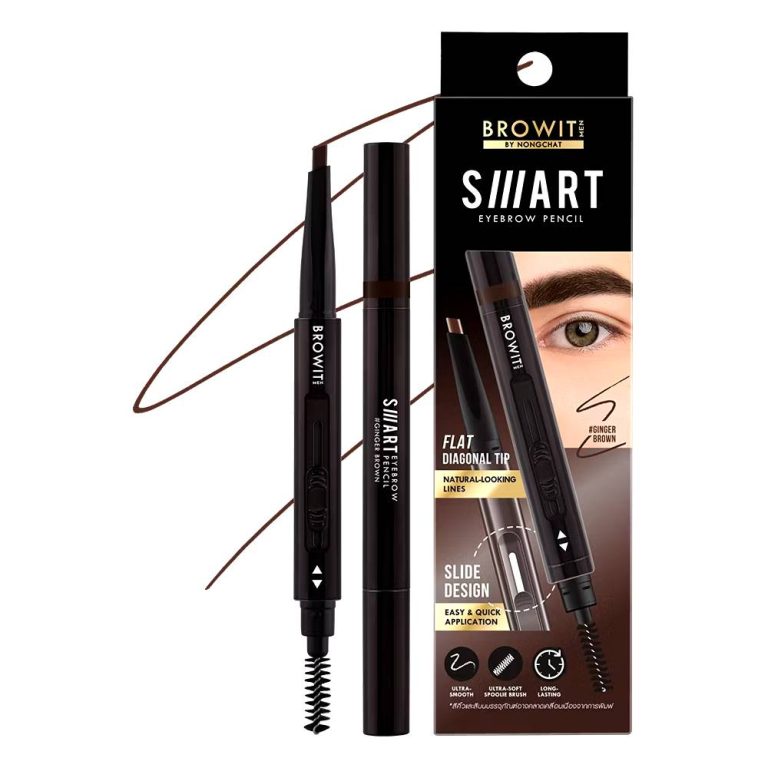 Browit men smart eyebrow pencilบราวอิท เมน สมาร์ทอายบราวเพนชิล - NO.2Ginger Brown