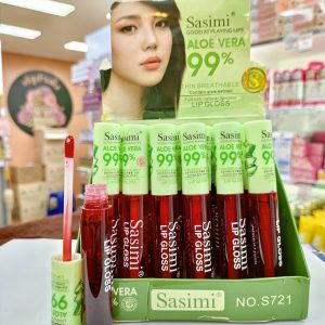 S 721 Sasimi aloe vera 99% ลิปติ้นว่านหาง 20g/x24pcs