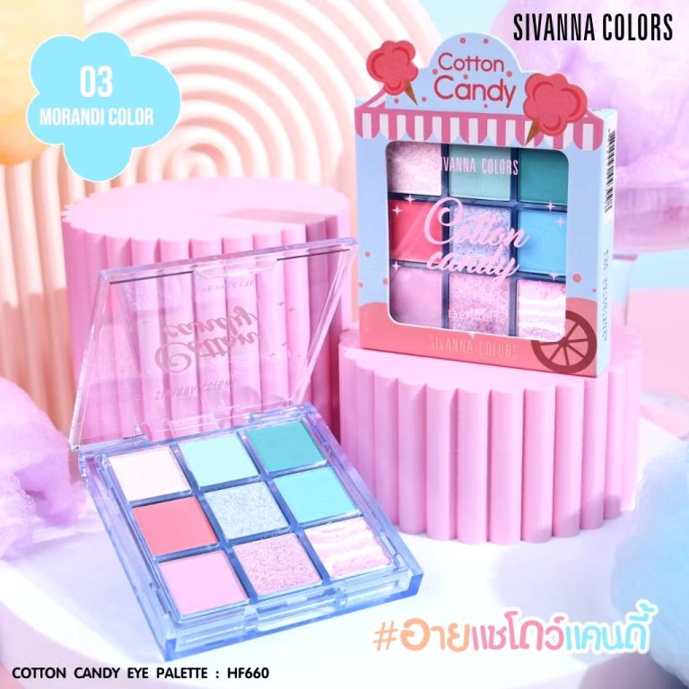 Sivanna colors cotton candy eye palette ซีเวนน่า คัลเลอร์ส คอตตอน แคนดี้ อาย พาเลทท์ - NO.3Morandi Color