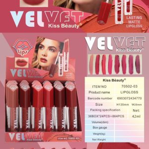 Kiss Beauty VELVET LASTING MATTE LIPGLOSS