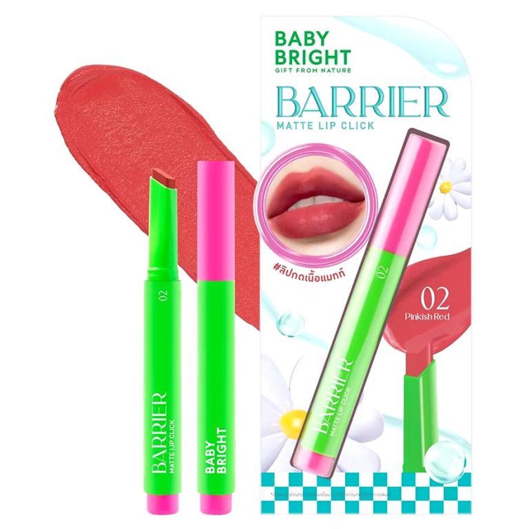 Baby bright barrier matte lip click เบบี้ไบร์ท แบริเออร์แมทท์ลิปคลิก - NO.2Pinkish Red