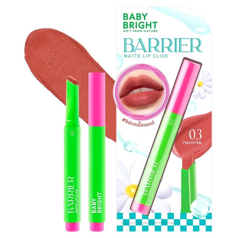 Baby bright barrier matte lip click เบบี้ไบร์ท แบริเออร์แมทท์ลิปคลิก - NO.3Punch Pink