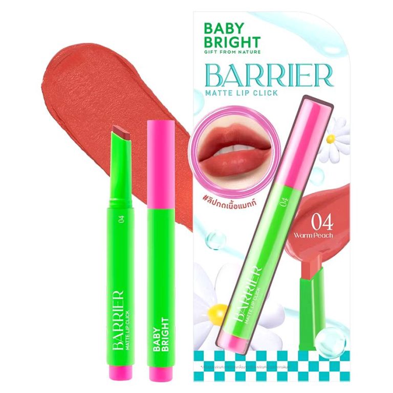 Baby bright barrier matte lip click เบบี้ไบร์ท แบริเออร์แมทท์ลิปคลิก - NO.4Warm Peach