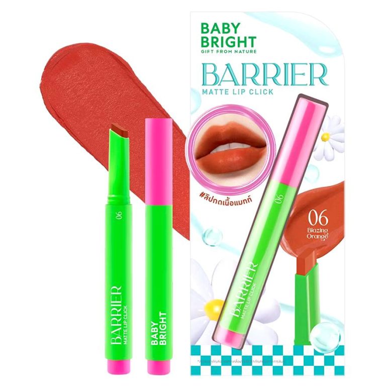 Baby bright barrier matte lip click เบบี้ไบร์ท แบริเออร์แมทท์ลิปคลิก - NO.6Blazing Orange
