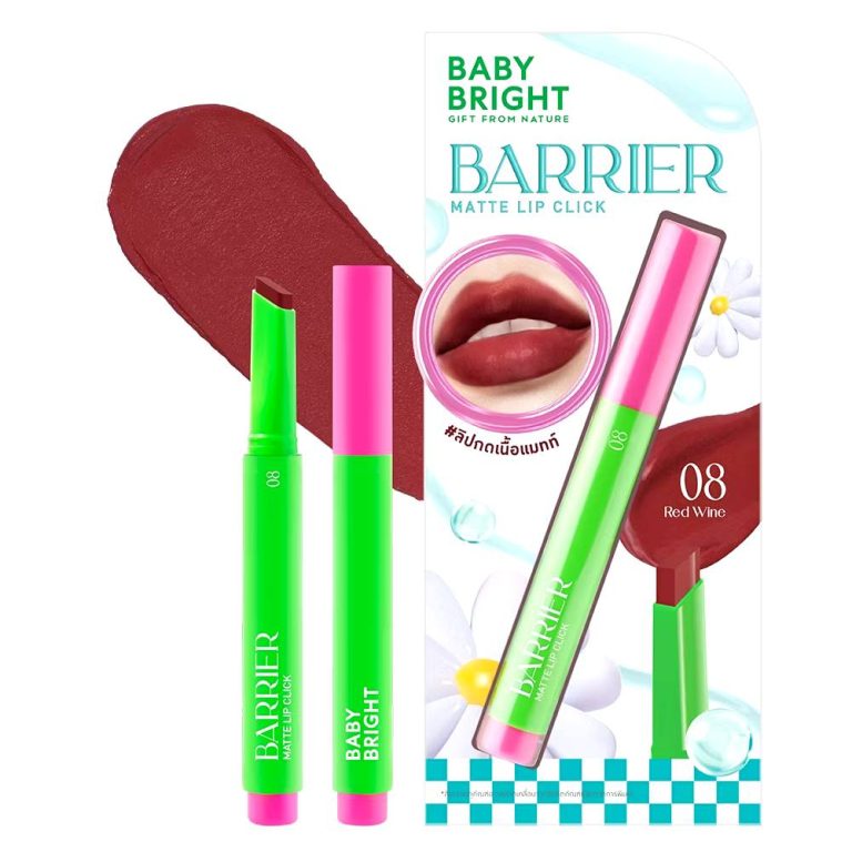 Baby bright barrier matte lip click เบบี้ไบร์ท แบริเออร์แมทท์ลิปคลิก - NO.8Red Wine