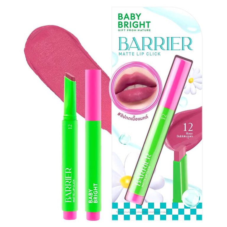 Baby bright barrier matte lip click เบบี้ไบร์ท แบริเออร์แมทท์ลิปคลิก - NO.12Rose Bubblegum