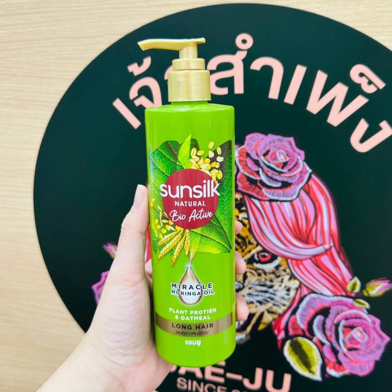 Sunsilk natural bio active miracle moringa oil long hair shampoo ซันซิล เนเชอรัล ไบโอ แอคทีฟ มิราเคิล โมริงก้า ออยล์ ลอง แฮร์ แชมพู - NO.3PLANT PROTIEN&OATMEAL