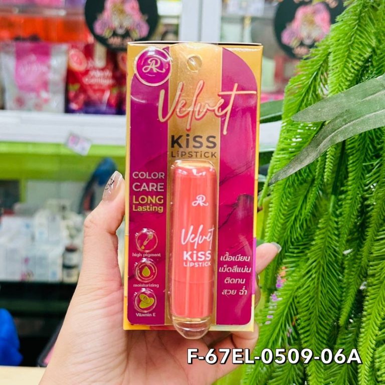 AR velvet kiss lipstick-sunset orangc เอ อาร์ เวลเว็ท คิส ลิปสติก-ซันเซ็ท ออเร้นจ์ - NO.6Posh Pink