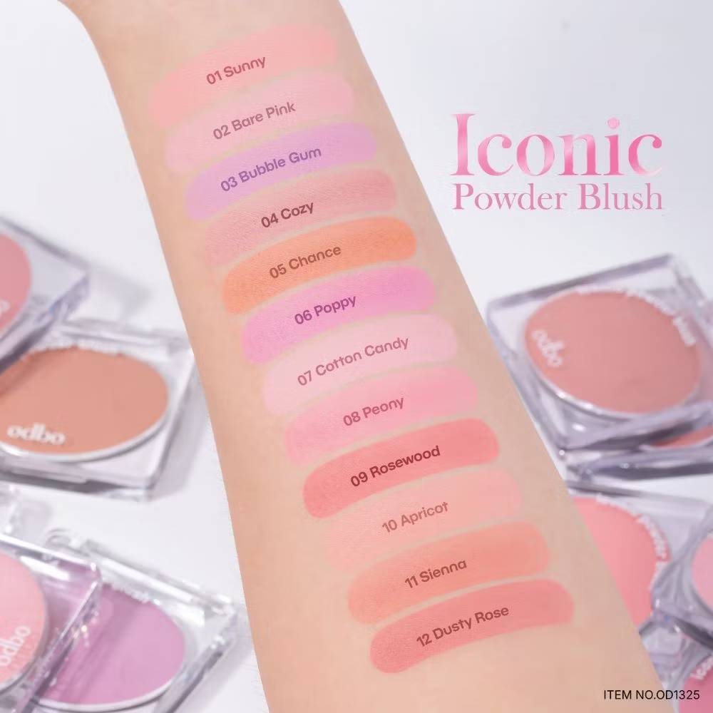 Odbo Iconic Powder Blush โอดีบีโอ ไอโคนิค พาวเดอร์ บลัช - Image 3