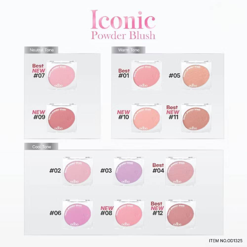Odbo Iconic Powder Blush โอดีบีโอ ไอโคนิค พาวเดอร์ บลัช - Image 5