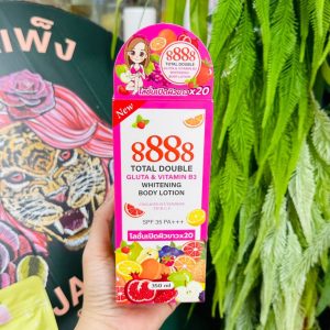 Total double gluta&vitamin b3 whitening body lotion spf35 pa+++ โลชั่นเปิดผิวขาว*20 กล่องชมพู เอสพีเอฟ35+++