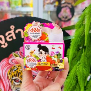 8888 Total double gluta skin whitening underarm cream ครีมทารักแร้ กล่องชมพู