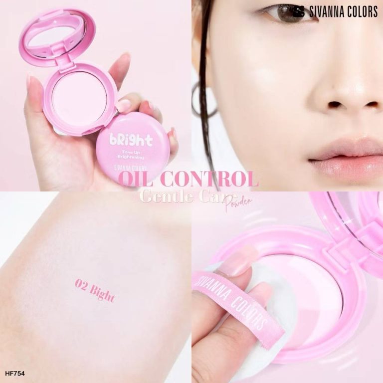 HF754 Sivanna colors oil control gentle care powder ซีเวนน่า คัลเลอร์ส ออยล์ คอนโทรล เจนเทิล แคร์ พาวเดอร์ 4g. - 02.Bright