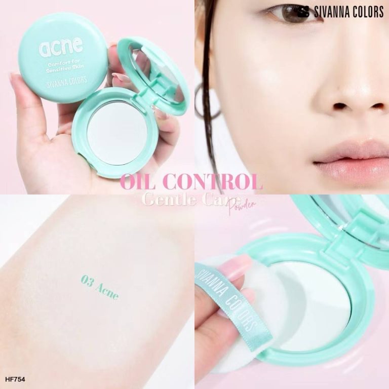 HF754 Sivanna colors oil control gentle care powder ซีเวนน่า คัลเลอร์ส ออยล์ คอนโทรล เจนเทิล แคร์ พาวเดอร์ 4g. - 03.Acne