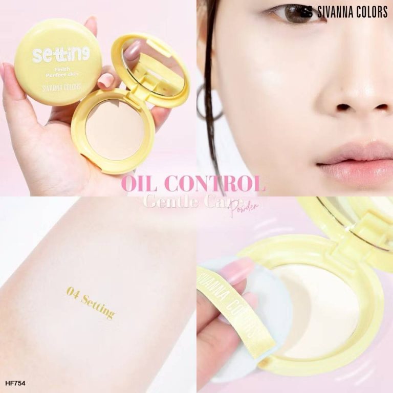 HF754 Sivanna colors oil control gentle care powder ซีเวนน่า คัลเลอร์ส ออยล์ คอนโทรล เจนเทิล แคร์ พาวเดอร์ 4g. - 04.Setting