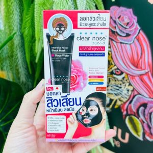 clear nose Black Mask x 6 PCS./Box