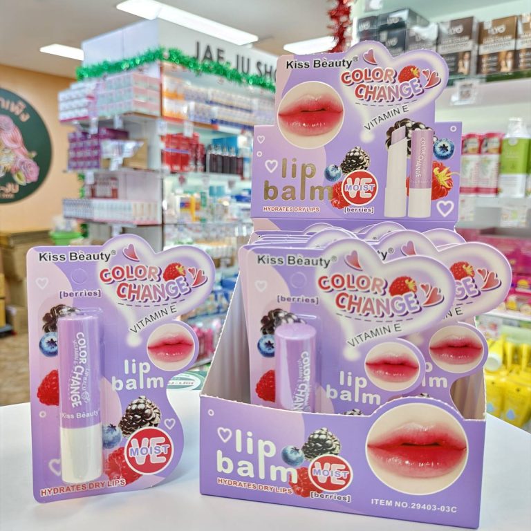 NO.29403-03 kiss beauty color change vitamine lip balm 3.5gx12pcs - 03.Berries