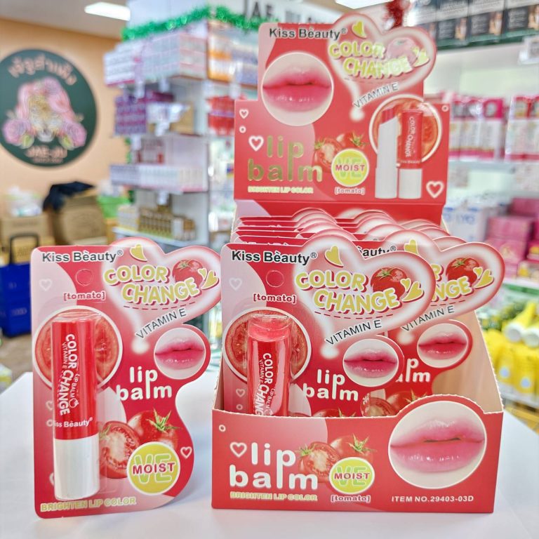 NO.29403-03 kiss beauty color change vitamine lip balm 3.5gx12pcs - 04.Tomato