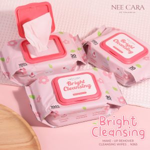 Nee cara bright cleansing makeup remover นีคาร่า ไบร์ท คลีนซิ่ง เมค-อัพ 30 แผ่น