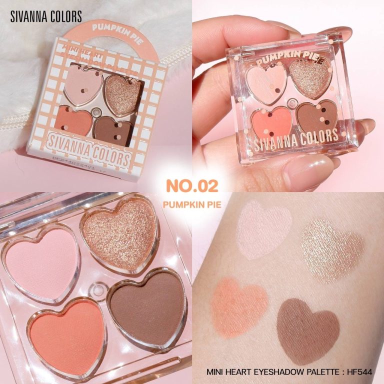 Sivanna colors mini heart eyeshadow palette ซีเวนน่า คัลเลอร์ส ทาตา 4ช่อง - NO.2Pumpkin Ple