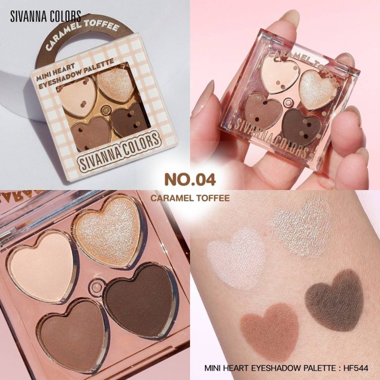 Sivanna colors mini heart eyeshadow palette ซีเวนน่า คัลเลอร์ส ทาตา 4ช่อง - NO.4Caramel Toffee