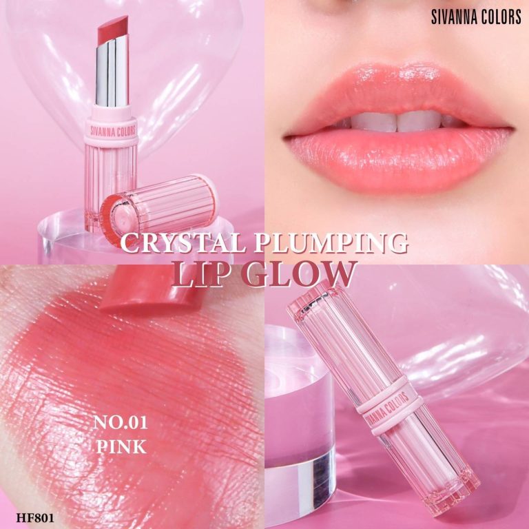 Sivanna colors crystal plumping lip glow ซีเวนน่า คัลเลอร์ส ลิปโกลด์ - NO.1Pink