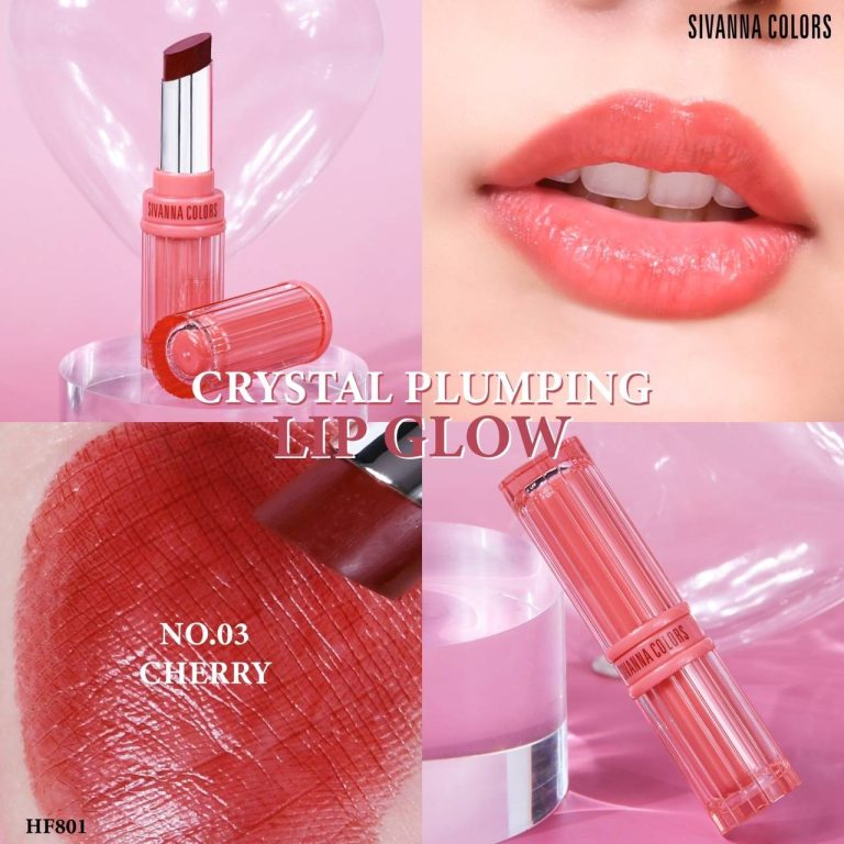 Sivanna colors crystal plumping lip glow ซีเวนน่า คัลเลอร์ส ลิปโกลด์ - NO.3Cherry