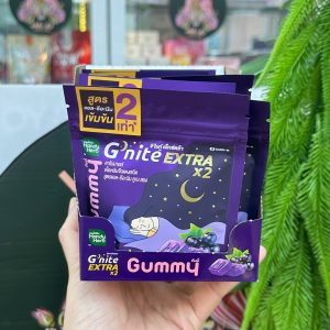 Handy herb g nite extra x2 gummy แฮนดี้เฮิร์บ จี-ไนท์เอ็กซ์ตร้า กัมมี่ แบล็กเคอร์แรนต์(24g x 6pcs)