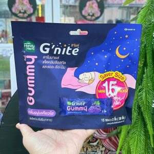 Handy herb g nite gummy big pack แฮนดี้เฮิร์บ จี-ไนท์ กัมมี่ กลิ่นองุ่นเคียวโฮ (15pcs x2pcsx30pcs)